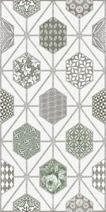 Керамическая плитка Azori Devore Декор  light geometria 31.5x63 Комбинированный 