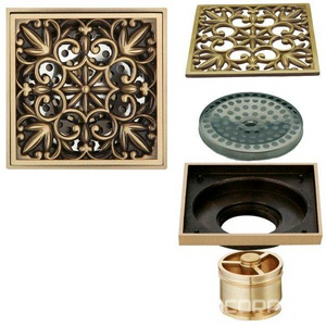 Трап сливной CANYON d40, с декоративной решеткой 100х100 мм, с мех-м обратным клапаном, бронза XX Veragio Canyon VR.CAN-2047.BR