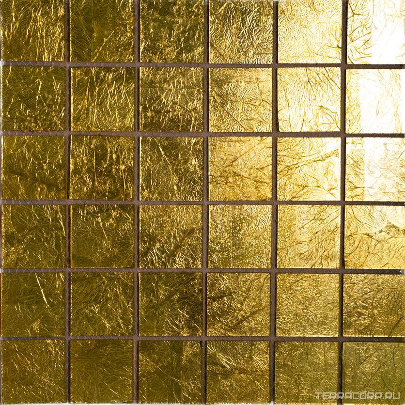 Мозаика Мастера Керамики Glass Мозаика ST031 (чип 48x48) 30х30 Золотой, фото 3