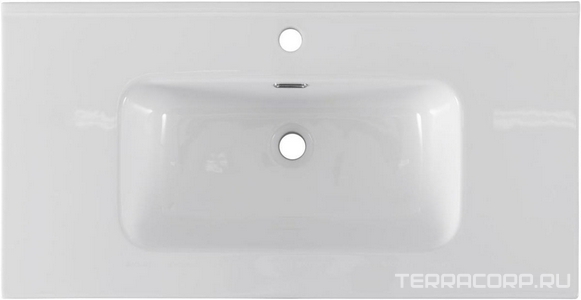 Раковина-столешница  90 см (без тумбы не продается), цвет белый ZZ Aquanet Flat 284029