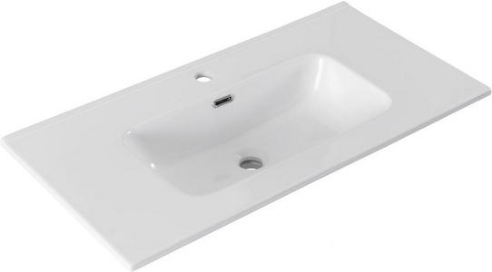 Раковина-столешница  90 см (без тумбы не продается), цвет белый ZZ Aquanet Flat 284029