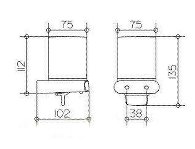 Дозатор настенный, (ДЛЯ ЖИДКОЙ ПЕНЫ), с нижней подачей, (цв.хром/стекло мат.),  ZZ Keuco Elegance New 11652 019000