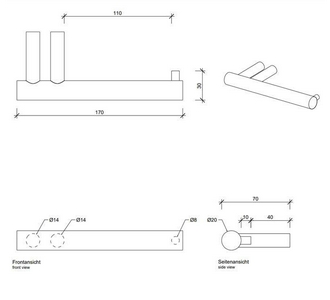 Держатель для туалетной бумаги, (цв.золото),  ZZ Decor Walther Bar 0856620