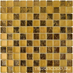 Мозаика Мастера Керамики Glass 708 из стекла (чип 25x25) 30х30 n/a 