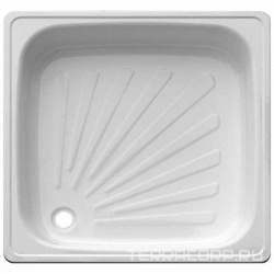 Поддон стальной квадратный 90*90*15 (лучи), белый XX