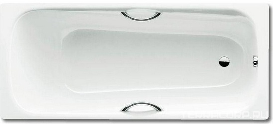 Стальная ванна Saniform Plus Star  Мод.336 170x75 c отв.под ручки, поверхность Easy-clean, без ножек и слива-перелива ZZ