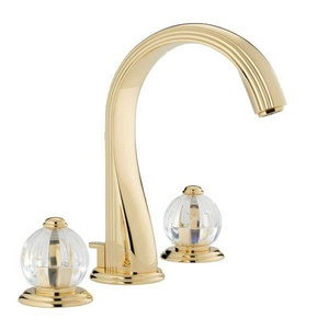 Смеситель для раковины, на 3 отв., с д.к., (цв. золото (Dore)) Mandarine cristal clair ZZ THG Mandarine Cristal CL U1D-F01-151