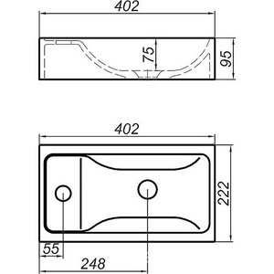 Раковина для тумбы  ZZ Aqwella Leon T1.04.04D
