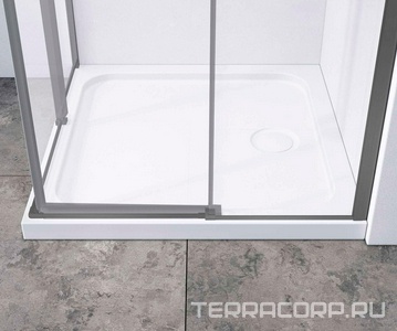 Душевой уголок 900х900хh1950мм, квадрат, (стекло прозрачное 6мм Easy Clean, фурн.цв.вороненая сталь),  ZZ Vincea Slim-N VSS-4SN900CLGM