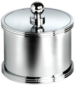 Баночка настольная с крышкой h12хR12см (хром),  ZZ Pomd'or Dina 16.75.04.002