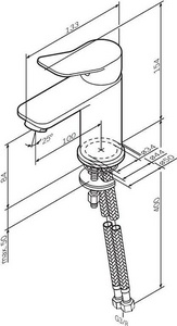 Смеситель для раковины , без д/к, цвет золото глянец ZZ AMPM X-Joy F85A02199