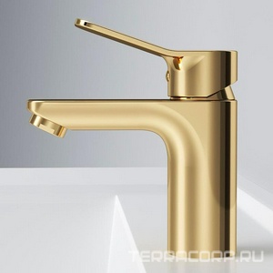 Смеситель для раковины , без д/к, цвет золото глянец ZZ AMPM X-Joy F85A02199
