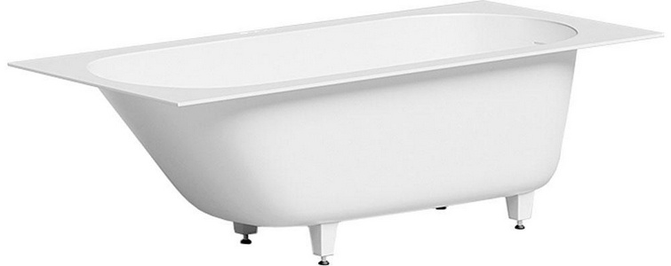 Ванна 1790х794хh600мм, встраив., литой камень S-Stone матов цв.белый, д/к Up&Down в цвет ванны, интегрир.слив-перелив, ножки компл,  ZZ Salini Ornella Kit 102422M