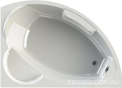 Ванна акриловая "", 1680х1200x500 мм, левая, БЕЗ каркаса, слива-перелива и панели, белая ZZ Vannesa Алари 2-01-0-1-1-218Ч