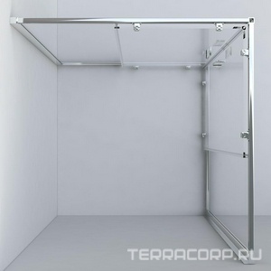Душевой уголок 1200х800хh1900мм, прямоуг., правый/левый, (стекло шиншила 6мм, фурн.цв.хром),  ZZ Vincea Garda VSS-1G8012CH