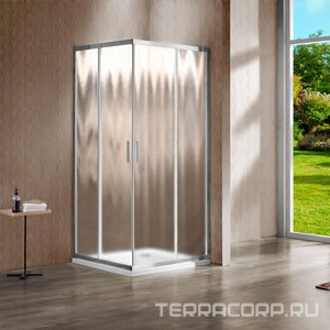 Душевой уголок 1200х800хh1900мм, прямоуг., правый/левый, (стекло шиншила 6мм, фурн.цв.хром),  ZZ Vincea Garda VSS-1G8012CH