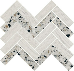 Декор Монтиони мозаичный белый 34x35.5