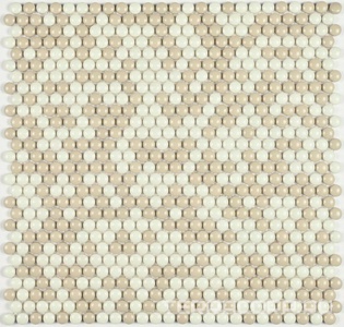 Мозаика Bonaparte Мозаика стеклянная Pixel cream (D12x6) 32,5x31,8 Комбинированный 