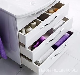 Тумба подвесная -85 см, цвет белый, БЕЗ раковины ZZ Aqwella Allegro Agr.01.08/2