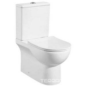 Унитаз напольный AZARIO  645x370x815, безободковый в комплекте сиденьем микролифт, белый ZZ Azario Ambra AZ-848