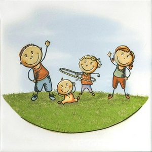 Керамическая плитка Kerama Marazzi Весёлые старты Декор  Аэробика 20х20 Комбинированный 