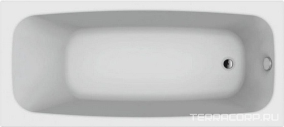 Ванна акриловая NELU 170x75, каркас в компл., без слива-перелива 051009, цв. белый ZZ