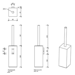 Ерш настенный, (цв.черный матовый),  ZZ Decor Walther Contract 0651960