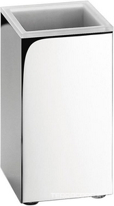 Стакан настольный, (корпус мелалл хром, вставка стекло матовое),  Colombo Look B1643.000