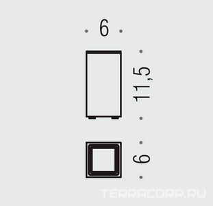 Стакан настольный, (корпус мелалл хром, вставка стекло матовое),  Colombo Look B1643.000