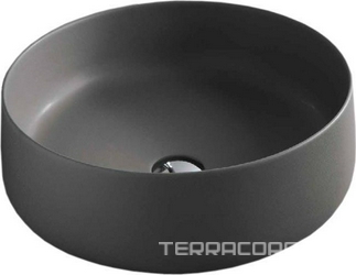 Раковина накладная на столешницу, круглая d420хh160мм, без отв.д/смесит., без перелива, (цв. grey olive), Cognac ZZ