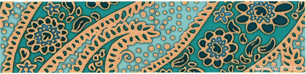 Бордюр Ранголи зеленый XX l7.2х30