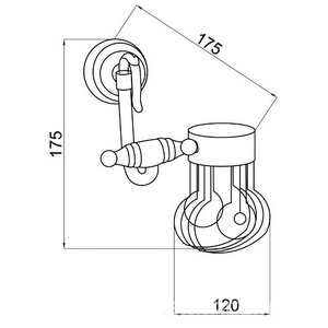 Настенный держатель для дезодоранта (металл), бронза ZZ Boheme Medici 10620