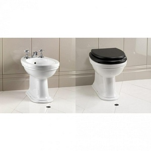 Унитаз напольный пристенный 36,5х51,5хh40,5см, без сиденья, для встр. в стену бачка, крепл. к полу в компл.,  ZZ Devon & Devon Rose IBWCROSEBTW