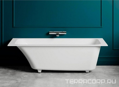 Ванна 1800х800хh600мм, литой камень S-Stone, матовый цв.белый, регулируемые ножки, без стандартного слива-перелива,  ZZ Salini Orlanda 102022M