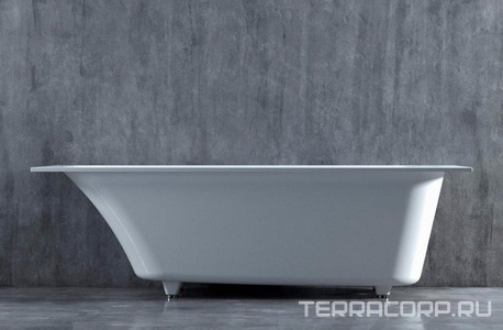 Ванна 1800х800хh600мм, литой камень S-Stone, матовый цв.белый, регулируемые ножки, без стандартного слива-перелива,  ZZ Salini Orlanda 102022M