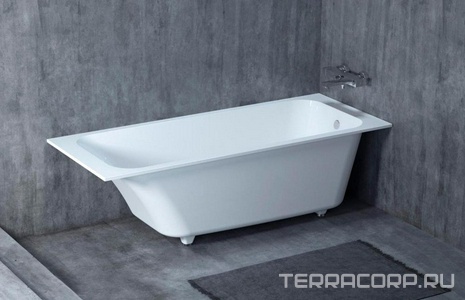 Ванна 1800х800хh600мм, литой камень S-Stone, матовый цв.белый, регулируемые ножки, без стандартного слива-перелива,  ZZ Salini Orlanda 102022M