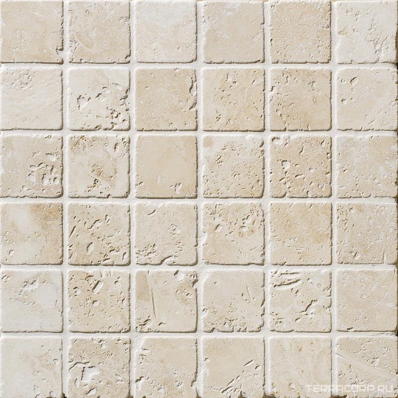 Мозаика Tureks Ivory Mosaic tumbled 5x5 30.5x30.5 Бежевый, фото 3
