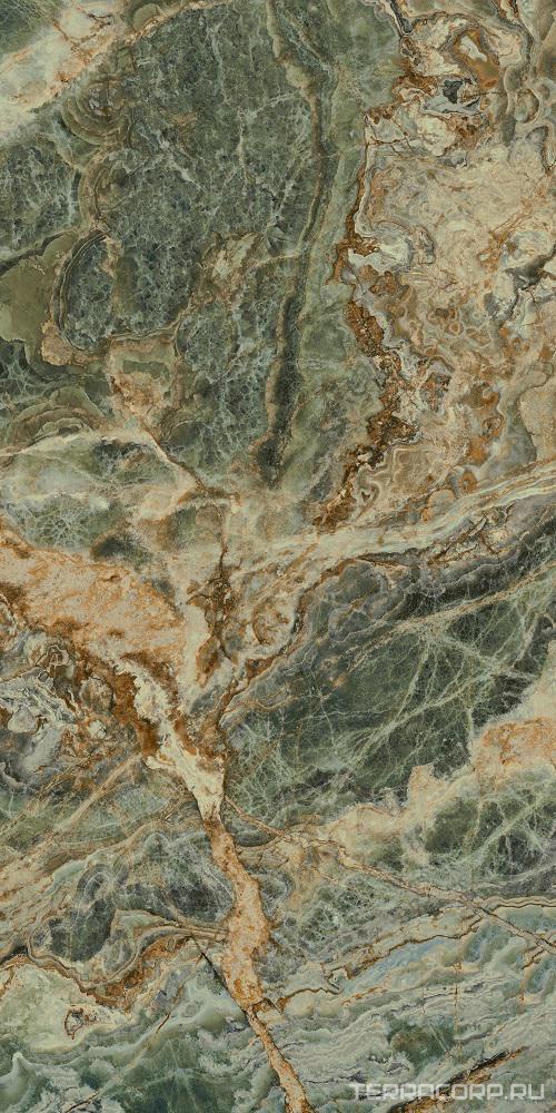 Керамогранит Kerama Marazzi Риальто Нобиле Панно 2 зелёный лаппатированный обрезной 119,5x238,5 Комбинированный, фото 7