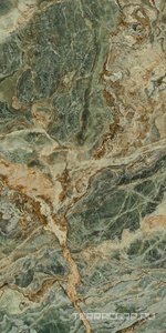 Керамогранит Kerama Marazzi Риальто Нобиле Панно  2 зелёный лаппатированный обрезной 119,5x238,5 Комбинированный 