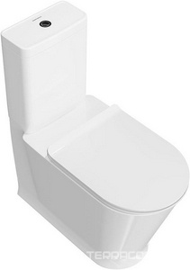 Чаша напольного унитаза PLAZA Modern, безободковый , БЕЗ бачка и крышки-сиденья, крепеж в комплекте, белый Kerama Marazzi Plaza PLMR.wc.01