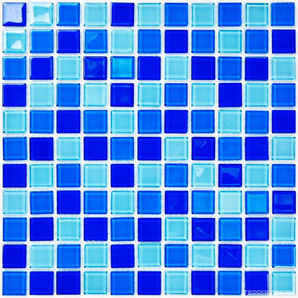 Мозаика Bonaparte Мозаика стеклянная Blue wave-2 (25x25x4) 30x30 Комбинированный, фото 3