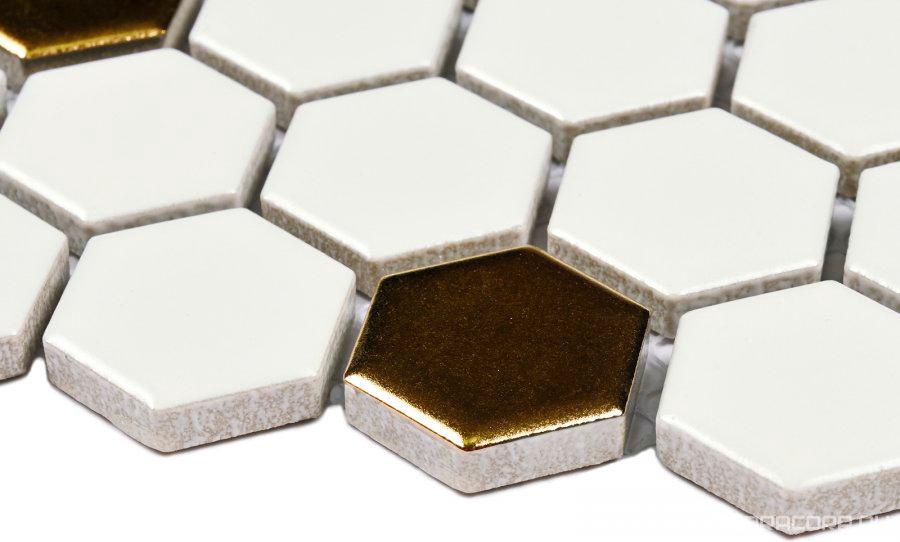 Мозаика Bonaparte Мозаика керамогранитная Babylon Gold matt (23x26x6) 26x30 Комбинированный, фото 4