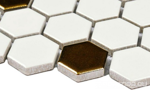 Мозаика Bonaparte Мозаика керамогранитная Babylon Gold matt (23x26x6) 26x30 Комбинированный 