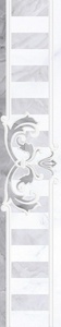 Керамическая плитка Gracia ceramica Милана  сер бордюр 01 7.5x40 Серый 
