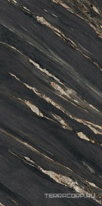 Керамический гранит (керамогранит) Ariostea  Ultra Marmi Tropical Black Luc Shiny 6 mm ZZ 75x150 Комбинированный 