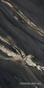 Керамический гранит (керамогранит) Ariostea  Ultra Marmi Tropical Black Luc Shiny 6 mm ZZ 75x150 Комбинированный 