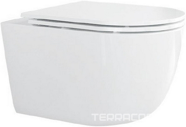 Унитаз подвесной, безободковый, смыв Tornado, 530x365мм, без сиденья, крепеж в компл., Relax-Tor ZZ