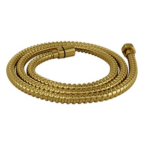 Шланг для душа 120 см, ПВХ, стальная оплетка, цв. матовое золото, ZZ Wasserkraft Aisch A237