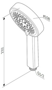 Лейка для душа, 3 режима, цв.хром/черный AMPM Above F029X000
