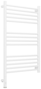 Полотенцесушитель электрический 800х500 мм, прямая перекладина, управление слева, цвет матовый белый ZZ Сунержа Богема 30-5804-8050